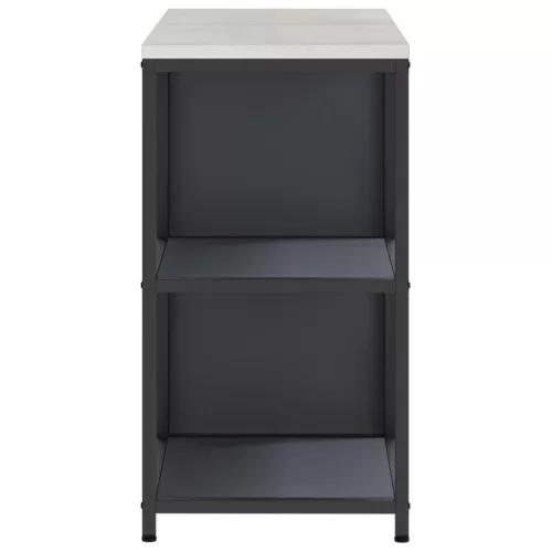  Konyhai Tároló Készlet 2 pcs Antracitszürke 120 x 50 x 92 cm