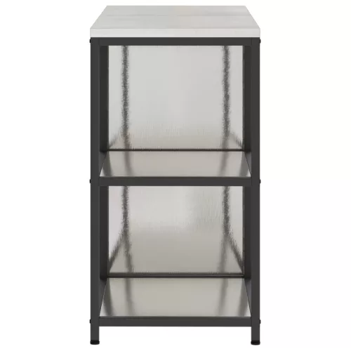  Konyhai Tároló Készlet polcokkal tárolóval ajtóval Állítható 2 pcs Ezüst 120 x 50 x 92 cm