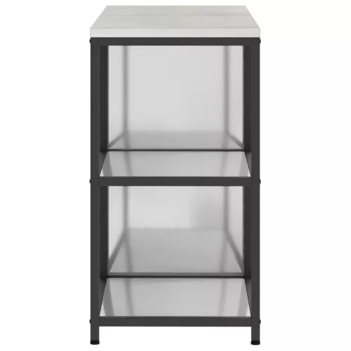  Konyhai Tároló Készlet polcokkal tárolóval ajtóval Állítható 2 pcs Ezüst 120 x 50 x 92 cm