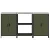  Konyhai Tároló Készlet 3 pcs Olajzöld 180 x 50 x 92 cm