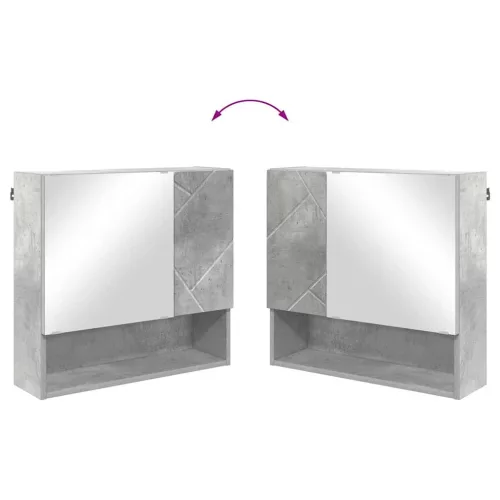  Fürdőszoba bútor szett 2 pcs Beton szürke 61 x 35 x 64 cm