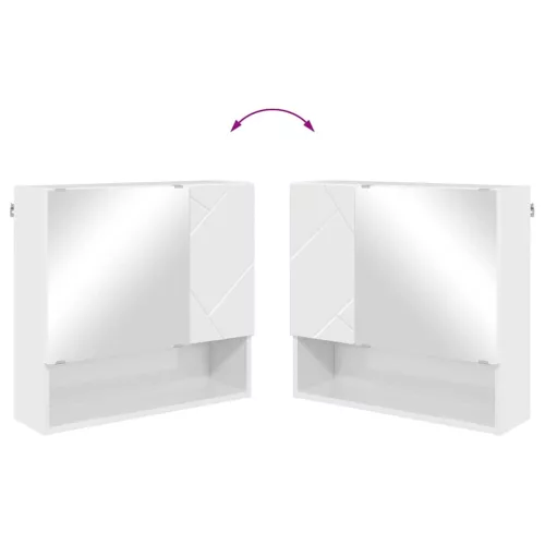  Fürdőszoba bútor szett 2 pcs Magasfényű fehér 61 x 35 x 64 cm