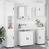  Fürdőszoba bútor szett 5 pcs Magasfényű fehér 61 x 35 x 64 cm