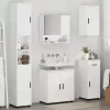  Fürdőszoba bútor szett 5 pcs Magasfényű fehér 61 x 35 x 64 cm