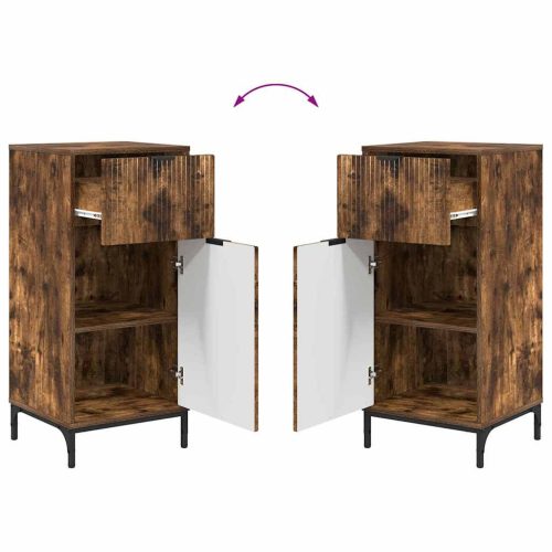  Fürdőszoba bútor szett 2 pcs Füstölt tölgy 39.5 x 36 x 88 cm