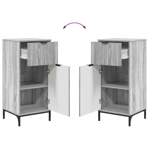  Fürdőszoba bútor szett 2 pcs Szürke sonoma 39.5 x 36 x 88 cm