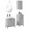  Fürdőszoba bútor szett 3 pcs Szürke sonoma 39.5 x 36 x 88 cm
