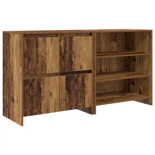  Széf polcokkal ajtóval 2 pcs Régi fa 70 x 41 x 75 cm Faanyag