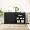  Széf polcokkal ajtóval 2 pcs Musta tammi 70 x 41 x 75 cm Faanyag