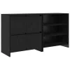  Széf polcokkal ajtóval 2 pcs Musta tammi 70 x 41 x 75 cm Faanyag