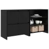  Széf polcokkal ajtóval 2 pcs Musta tammi 70 x 41 x 75 cm Faanyag