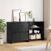  Széf polcokkal ajtóval 2 pcs Musta tammi 70 x 41 x 75 cm Faanyag
