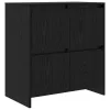  Széf polcokkal ajtóval 2 pcs Musta tammi 70 x 41 x 75 cm Faanyag