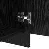  Széf polcokkal ajtóval 2 pcs Musta tammi 70 x 41 x 75 cm Faanyag