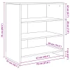  Széf polcokkal ajtóval 2 pcs Musta tammi 70 x 41 x 75 cm Faanyag