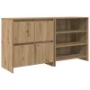  Széf polcokkal ajtóval 2 pcs kézműves tölgy 70 x 41 x 75 cm Faanyag