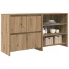  Széf polcokkal ajtóval 2 pcs kézműves tölgy 70 x 41 x 75 cm Faanyag