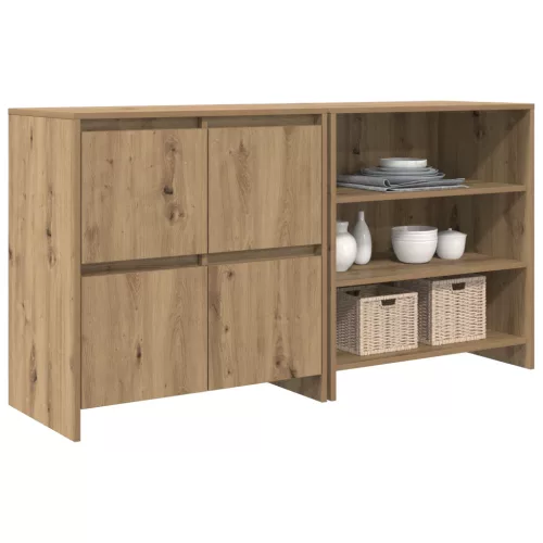  Széf polcokkal ajtóval 2 pcs kézműves tölgy 70 x 41 x 75 cm Faanyag