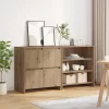  Széf polcokkal ajtóval 2 pcs kézműves tölgy 70 x 41 x 75 cm Faanyag