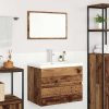 Fürdőszoba bútor szett 3 pcs Öreg fa 60 x 38.5 x 45 cm Faanyag