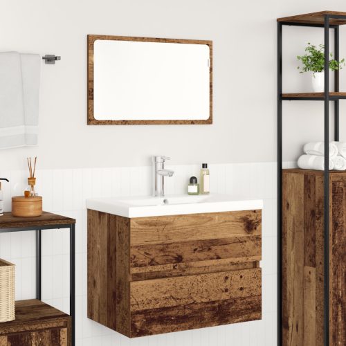  Fürdőszoba bútor szett 3 pcs Öreg fa 60 x 38.5 x 45 cm Faanyag