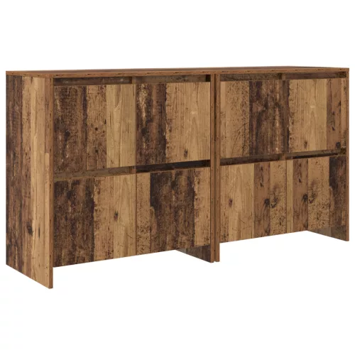  Széf ajtóval 2 pcs Régi fa 70 x 41 x 75 cm Faanyag