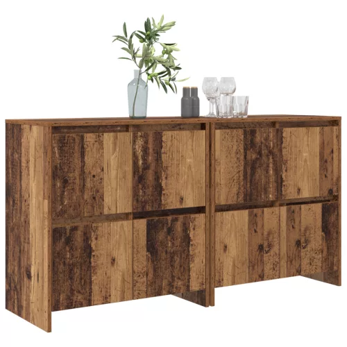  Széf ajtóval 2 pcs Régi fa 70 x 41 x 75 cm Faanyag
