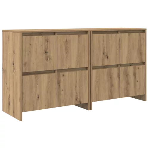  Széf ajtóval 2 pcs kézműves tölgy 70 x 41 x 75 cm Faanyag