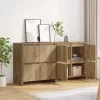  Széf ajtóval 2 pcs kézműves tölgy 70 x 41 x 75 cm Faanyag