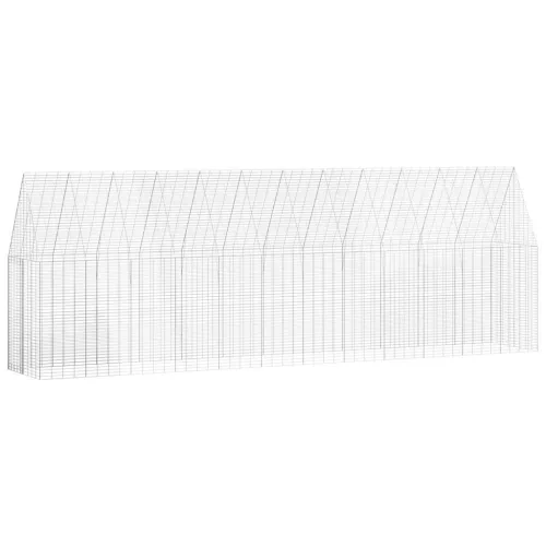  Csirkeketrec 2 pcs Ezüst 600 x 100 x 210 cm Horganyzott acél