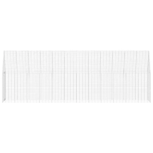  Csirkeketrec 2 pcs Ezüst 600 x 100 x 210 cm Horganyzott acél