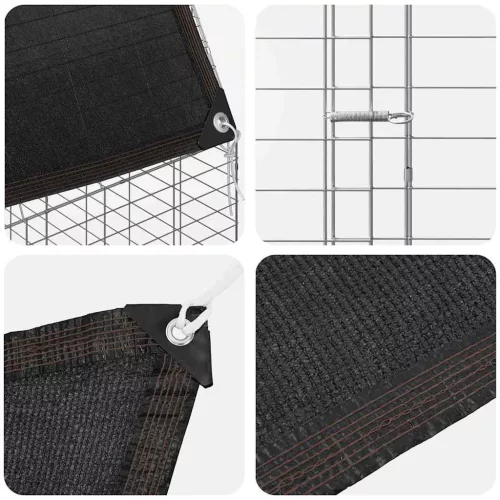  Csirkeketrec 2 pcs Ezüst 600 x 100 x 210 cm Horganyzott acél
