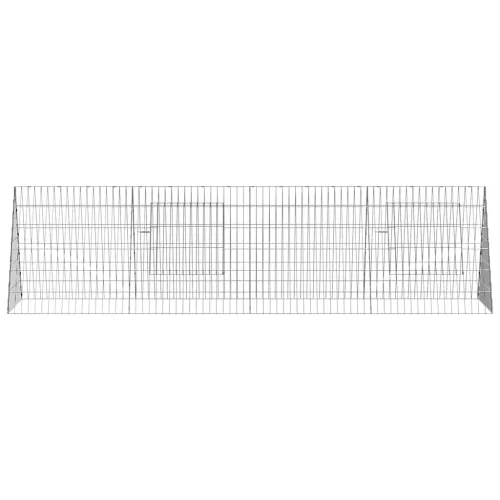  Csirkeketrec Ezüst 215 x 55 x 55 cm Horganyzott acél