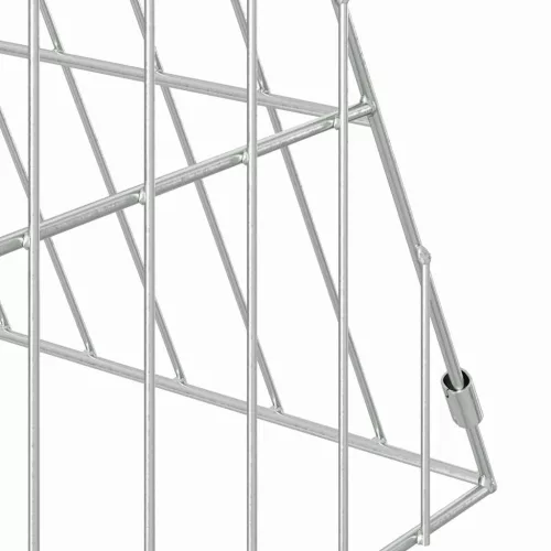  Csirkeketrec Ezüst 215 x 55 x 55 cm Horganyzott acél
