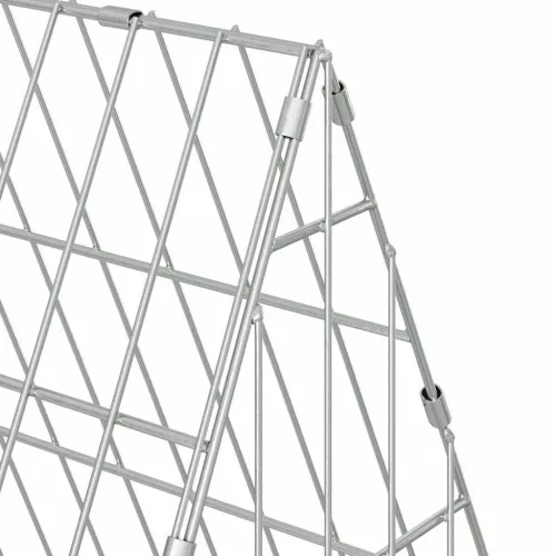  Csirkeketrec Ezüst 215 x 55 x 55 cm Horganyzott acél