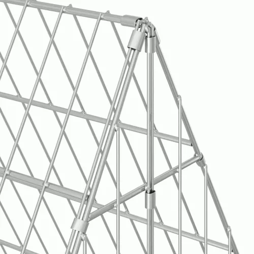  Csirkeketrec Ezüst 215 x 100 x 85 cm Horganyzott acél