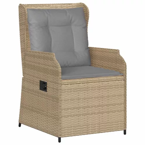  Kerti pad párnával 2 pcs Bézs Poli rattan