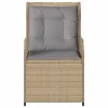  Kerti pad párnával 2 pcs Bézs Poli rattan