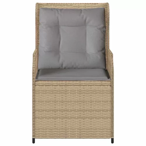  Kerti pad párnával 2 pcs Bézs Poli rattan