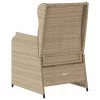  Kerti pad párnával 2 pcs Bézs Poli rattan