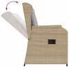  Kerti pad párnával 2 pcs Bézs Poli rattan