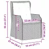  Kerti pad párnával 2 pcs Bézs Poli rattan