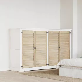    Szekrényajtók 4 pcs Barna 110 x 49.5 x 2.1 cm Tömör fenyőfa