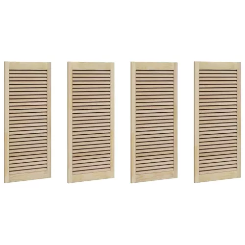  Szekrényajtók 4 pcs Barna 110 x 49.5 x 2.1 cm Tömör fenyőfa