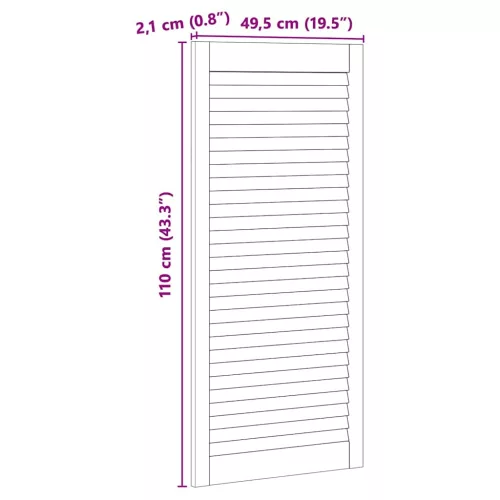  Szekrényajtók 4 pcs Barna 110 x 49.5 x 2.1 cm Tömör fenyőfa
