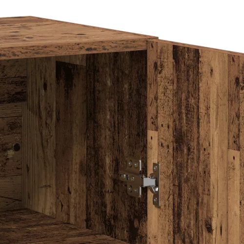  Magasfiú polcokkal Falra szerelhető tárolóval ajtóval Régi fa Közepes Faanyag