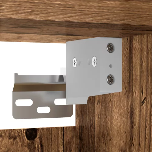  Magasfiú polcokkal Falra szerelhető tárolóval ajtóval Régi fa Közepes Faanyag