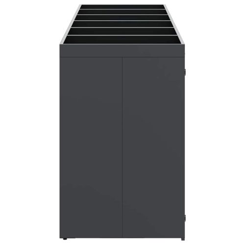  Gurulós kuka tároló 6 kukához Antracit 408 x 77,5 x 121,5 cm