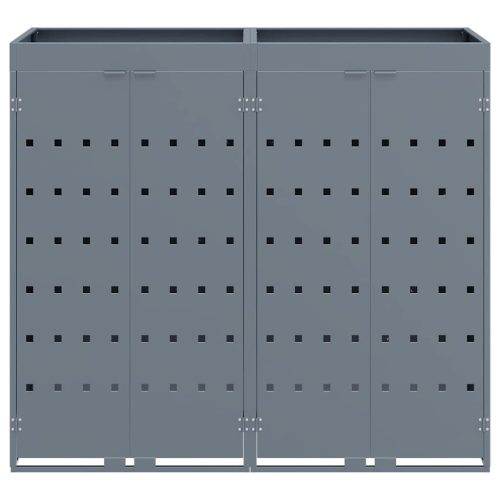  Gurulós kuka tároló 2 kukához Világosszürke