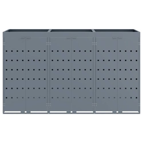  Gurulós kuka tároló 3 kukához Világosszürke